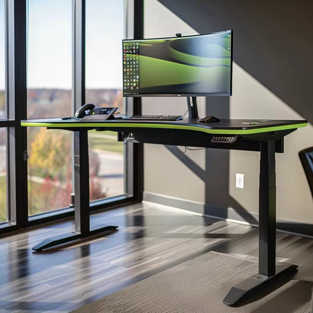 Adjustable vertical office desk