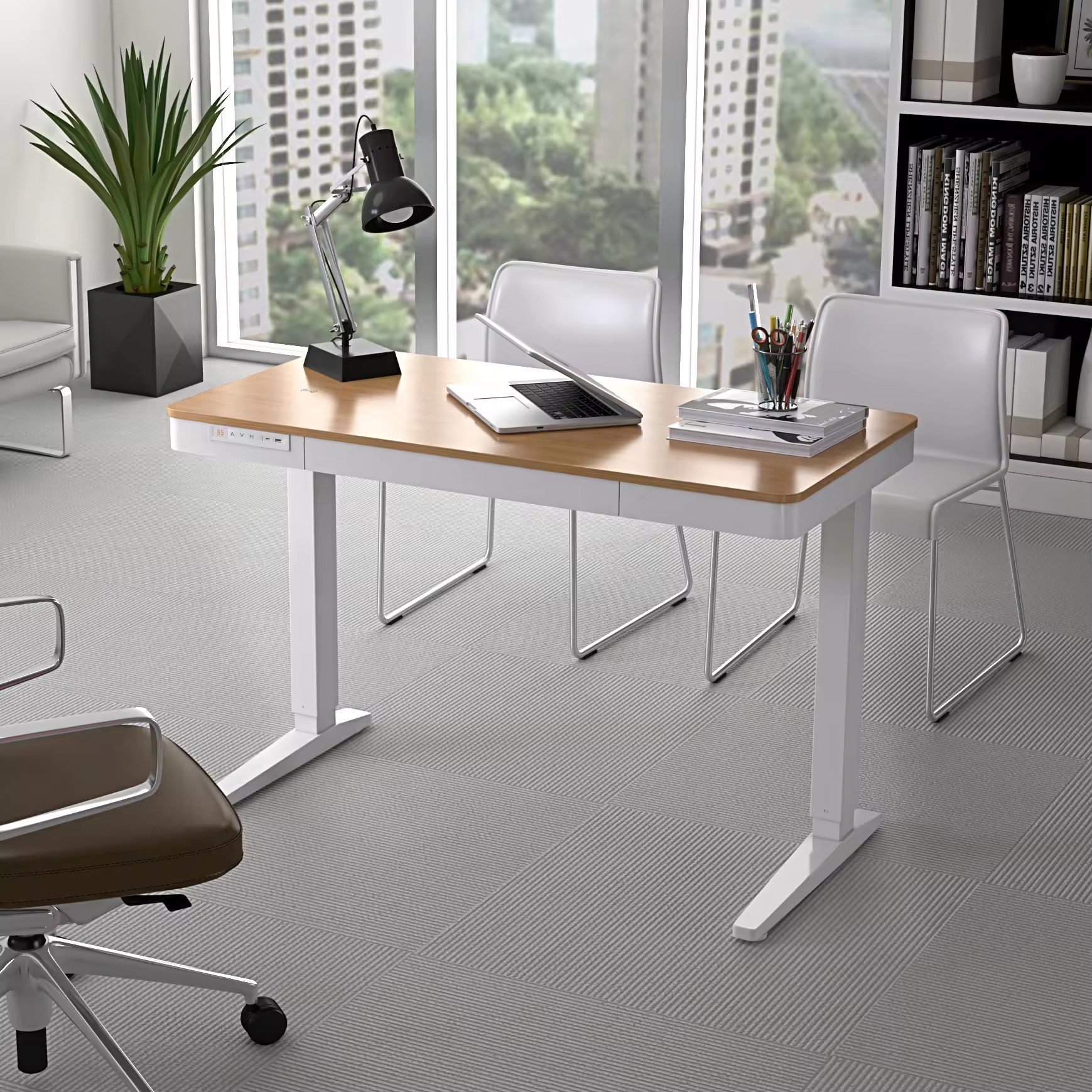 Ergonomic lifting computer desk