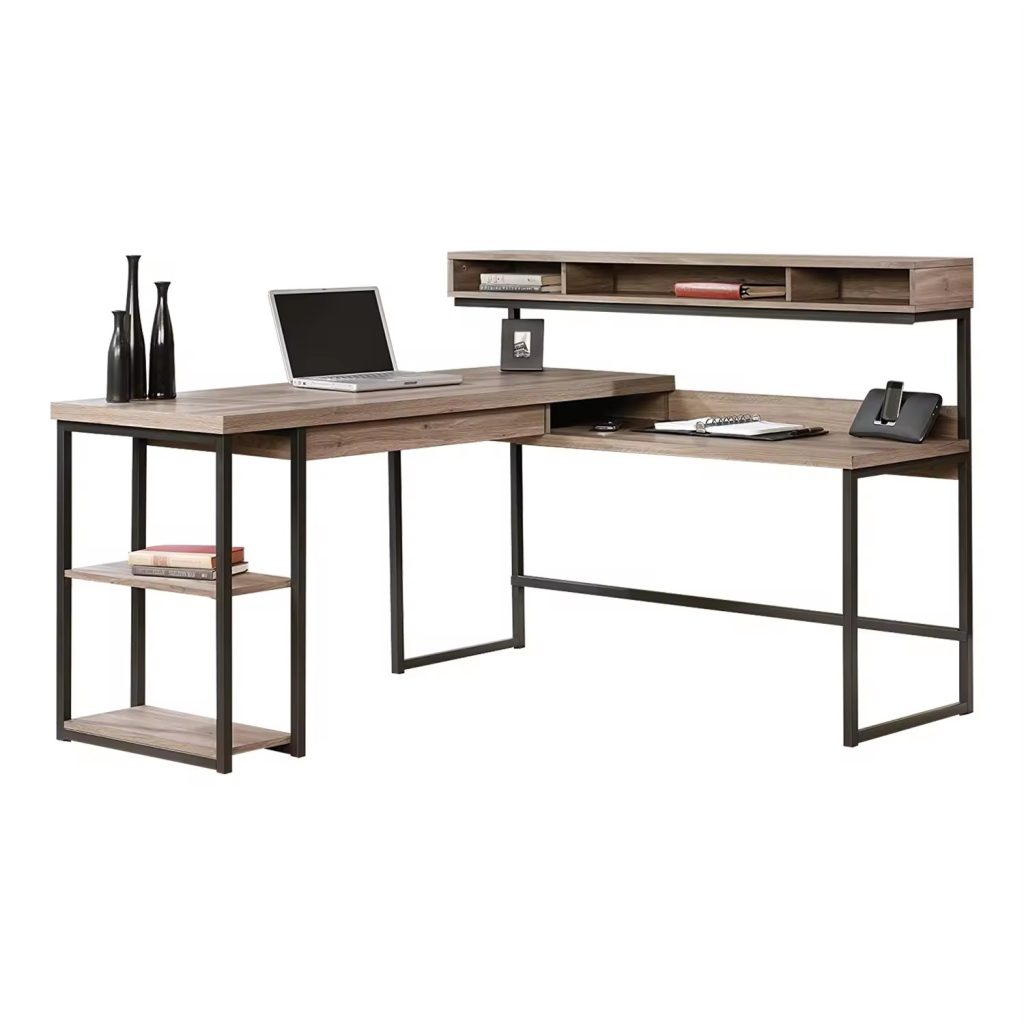 Home office desk with rounded corners