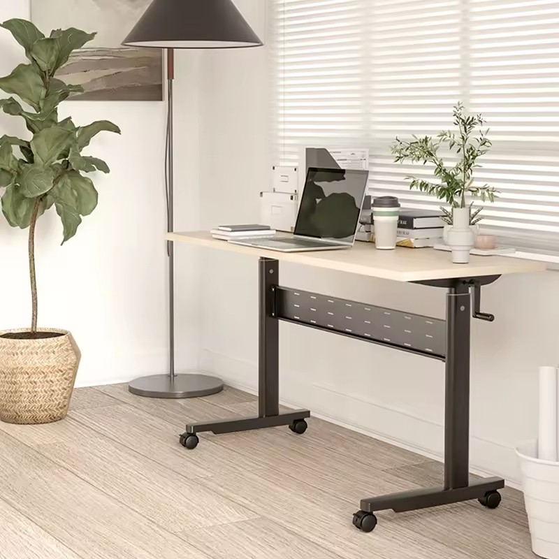 Manual crank worktable